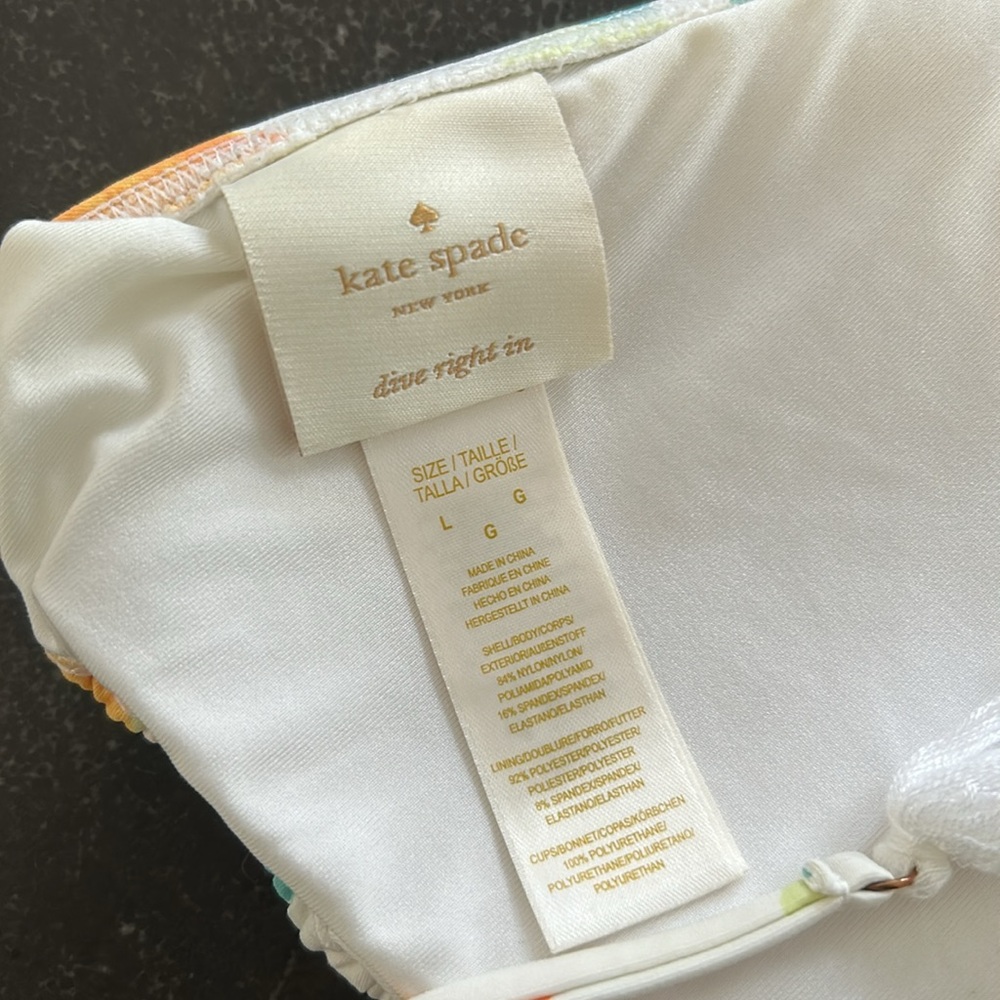 Kate Spade White and Orange Bikini Bottom - Picture 6 of 6